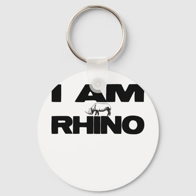 PORTE-CLÉS JE SUIS RHINO (Recto)