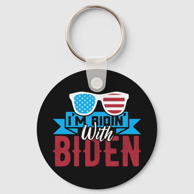 Porte-clés Je suis Ridin With Biden (Recto)