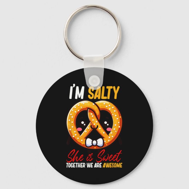 Porte-clés Je suis Salty Elle's Sweet Pretzel Ensemble sont g (Recto)