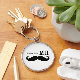 Porte-clés Je suis Son M. Mustache Grooms Cadeaux