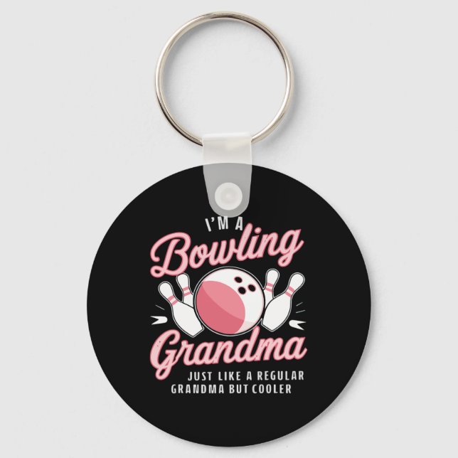 Porte-clés Je suis un Bowling de Bowling de grand-mère amusan (Recto)
