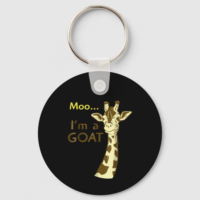 Porte-clés Je suis un Cool de chèvre qui confuse la Giraffe (Recto)