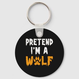 Porte-clés Je suis un costume d'Halloween loup drôle Lazy