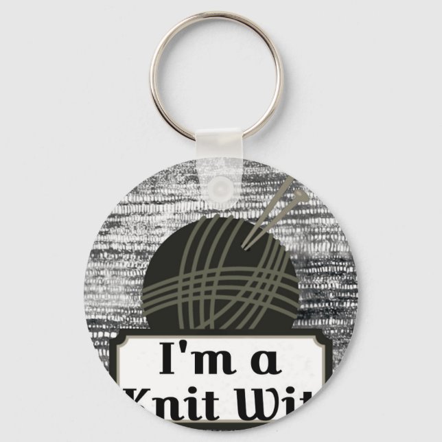 Porte-clés Je suis un Knit Wit : Une Motivation créative (Recto)