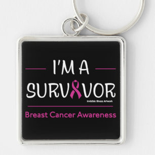 Porte-clés Je suis un survivant... Cancer du sein