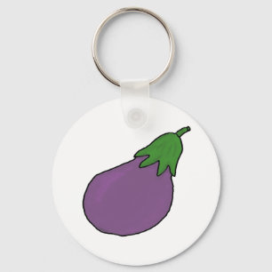 Porte-clés Je suis une aubergine