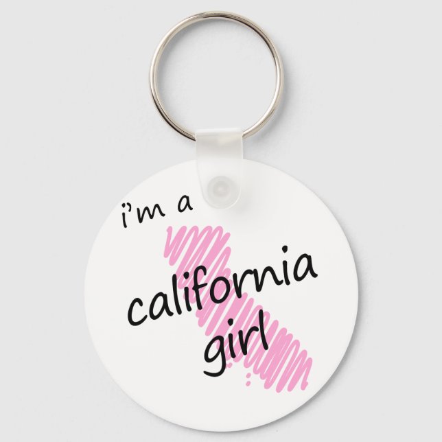 Porte-clés Je suis une fille de Californie (Recto)