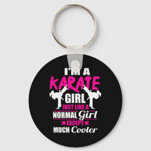 Porte-clés Je suis une fille de karaté comme une fille mais G