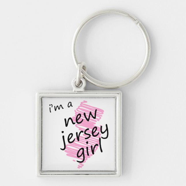 Porte-clés Je suis une fille de New Jersey (Devant)