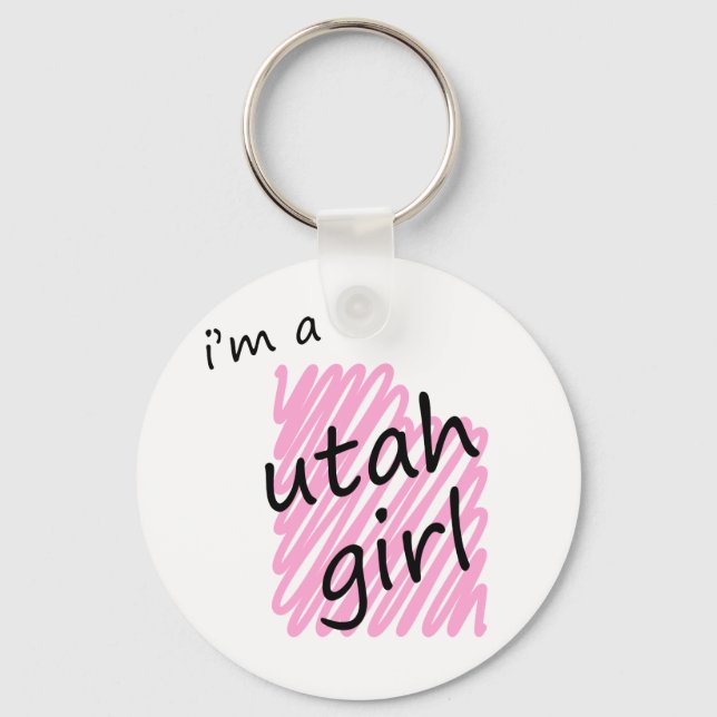 Porte-clés Je suis une fille du Utah (Recto)