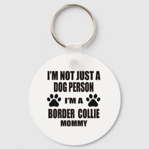 Porte-clés Je suis une maman de border collie