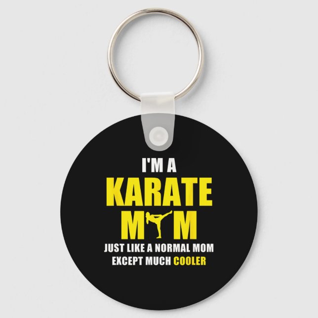 Porte-clés Je suis une maman Karate T Shirt (Recto)