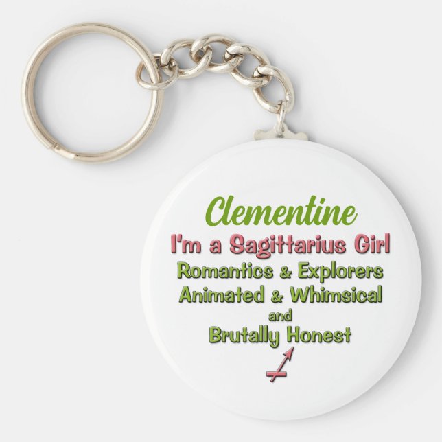 Porte-clés Je suis une Porte - clé personnalisée Sagittarius  (Devant)