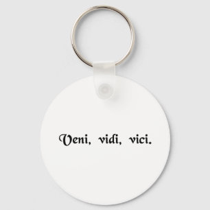 Porte-clés Je suis venu, j'ai vu, j'ai conquis