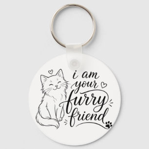 Porte-clés Je Suis Votre Ami à Fourrure Design de Chien Migno