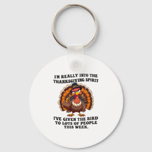 Porte-clés Je suis vraiment dans l'esprit de Thanksgiving que
