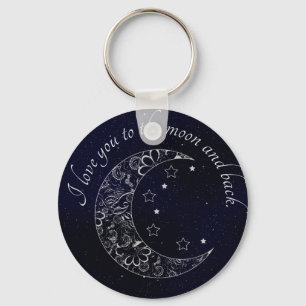 Porte-clés Je t'aime à la lune et au retour