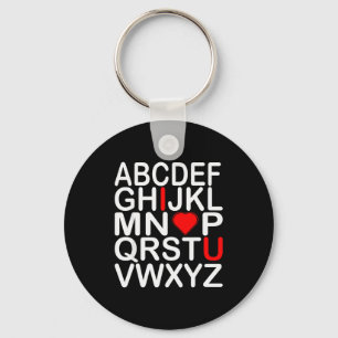 Porte-clés Je t'aime Alphabet Saint-Valentin Cœur Amusant