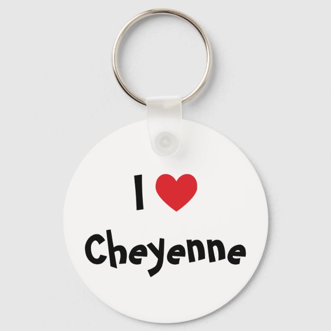 Porte-clés Je t'aime Cheyenne (Recto)