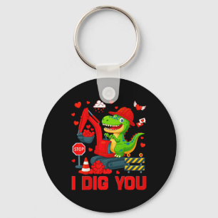 Porte-clés Je t'aime drôle cœur dinosaure camion Saint Valent