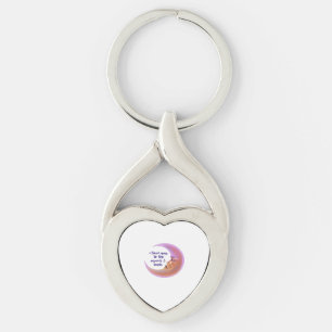 Porte-clés Je t'aime jusqu'à la lune et retour Amour intempor