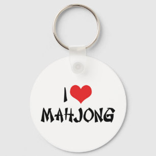 Porte-clés Je t'aime Mahjong Cœur - Amateur de Mah Jong