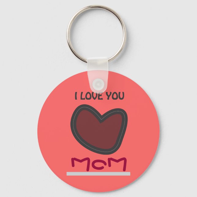 Porte-clés Je t'aime maman (Recto)