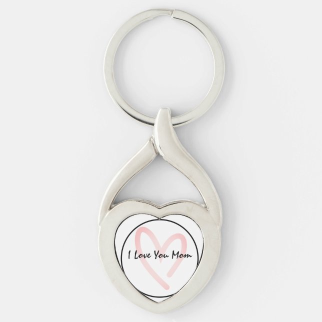 Porte-clés Je t'aime Maman Coeur Keychain (Devant)