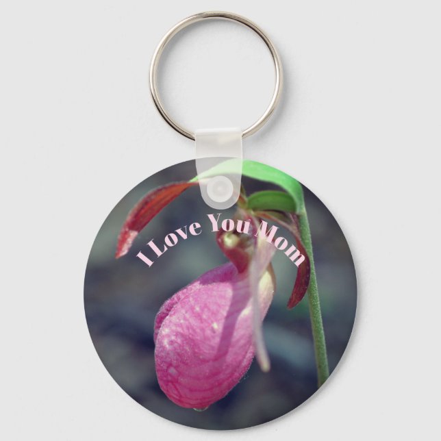 Porte-clés Je t'aime maman lady slipper Fleur  (Recto)