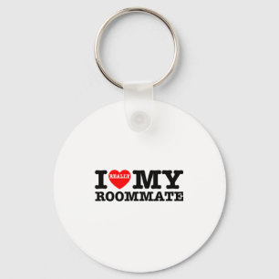 Porte-clés Je T'aime Mon Colocataire Cœur Drôles de Cadeaux d