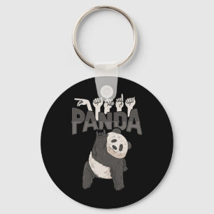 Porte-clés Je t'aime Panda Asl geste de la main Perte auditiv