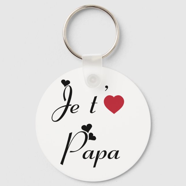 Porte-clés Je t'aime papa (Recto)