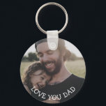 Porte-clés Je t'aime papa, Photo personnalisée<br><div class="desc">Ce porte - clé photo personnalisé est un cadeau parfait pour votre père pour fête des pères ou anniversaire.</div>