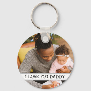 Porte-clés Je t'aime papa Photo personnalisée