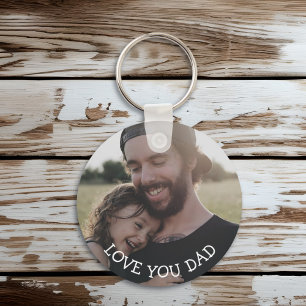 Porte-clés Je t'aime papa, Porte - clé photo personnalisé