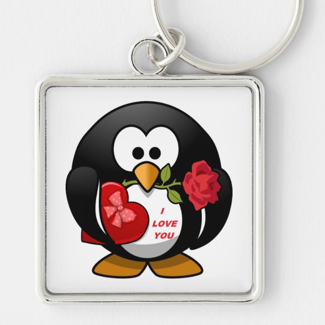 PORTE-CLÉS "JE T'AIME" PENGUIN (Devant)