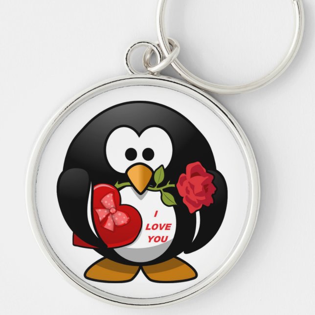 PORTE-CLÉS "JE T'AIME" PENGUIN (Devant)
