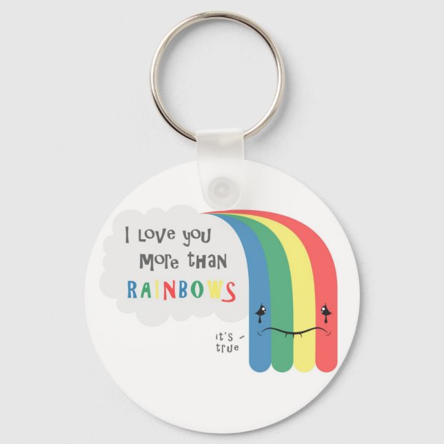 Porte-clés Je T'Aime Plus Que Rainbows (Recto)