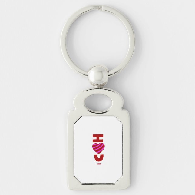 Porte-clés Je t'aime Porte - clé rectangle (Devant)