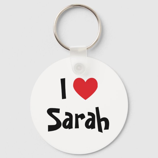 Porte-clés Je t'aime Sarah (Recto)