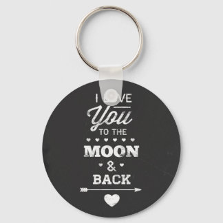 Porte-clés Je T'Aime Sur La Lune Et De Retour