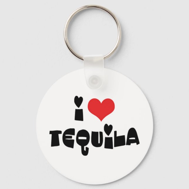 Porte-clés Je t'aime Tequila Cœur (Recto)