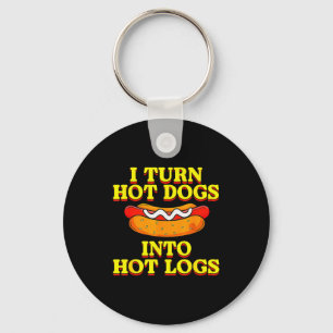 Porte-clés Je transforme les hot-dogs en bûches chaudes Humou