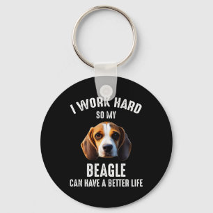 Porte-clés Je Travaille Dur Pour Que Mon Beagle Ait Une Meill
