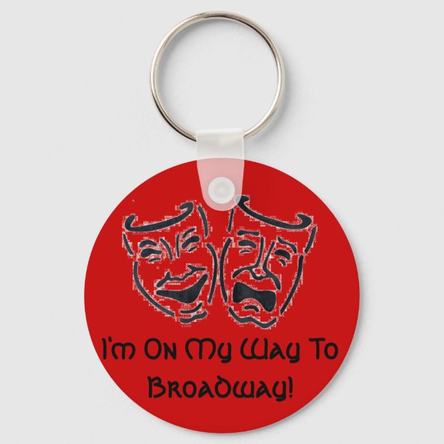 Porte-clés Je vais à Broadway ! Porte - clé (Recto)