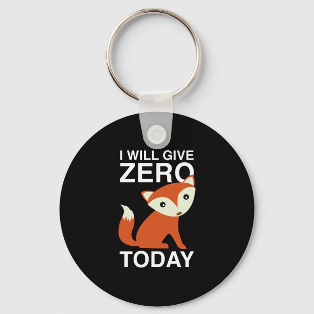 Porte-clés Je Vais Donner Zero Fox Aujourd'Hui (Recto)