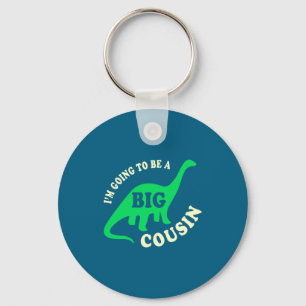 Porte-clés Je vais être un grand cousin dinosaure tout-petit