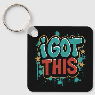 Porte-clés JE VAIS Y ARRIVER Typographie Motivationnelle de S