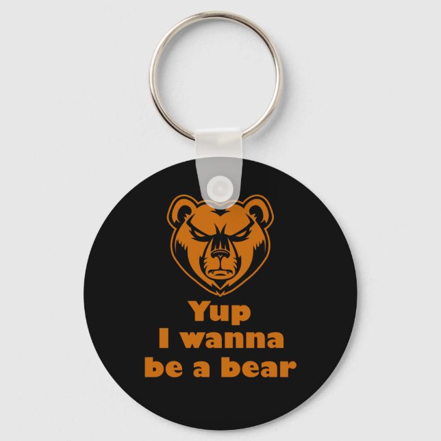 Porte-clés Je veux être un ours (Recto)