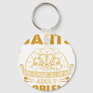 Porte-clés Je veux juste jouer aux fléchettes et ignorer tous